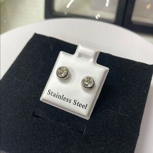 Stainless Steel Silver Stud Earrings